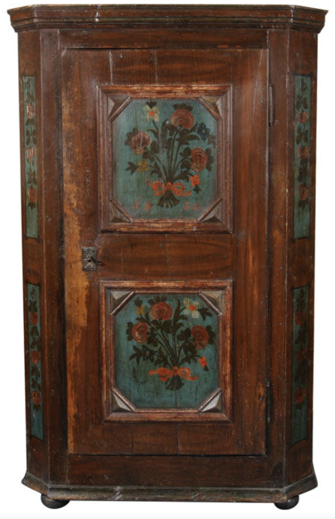Antique painted Dutch cabinet on 1st Dibs