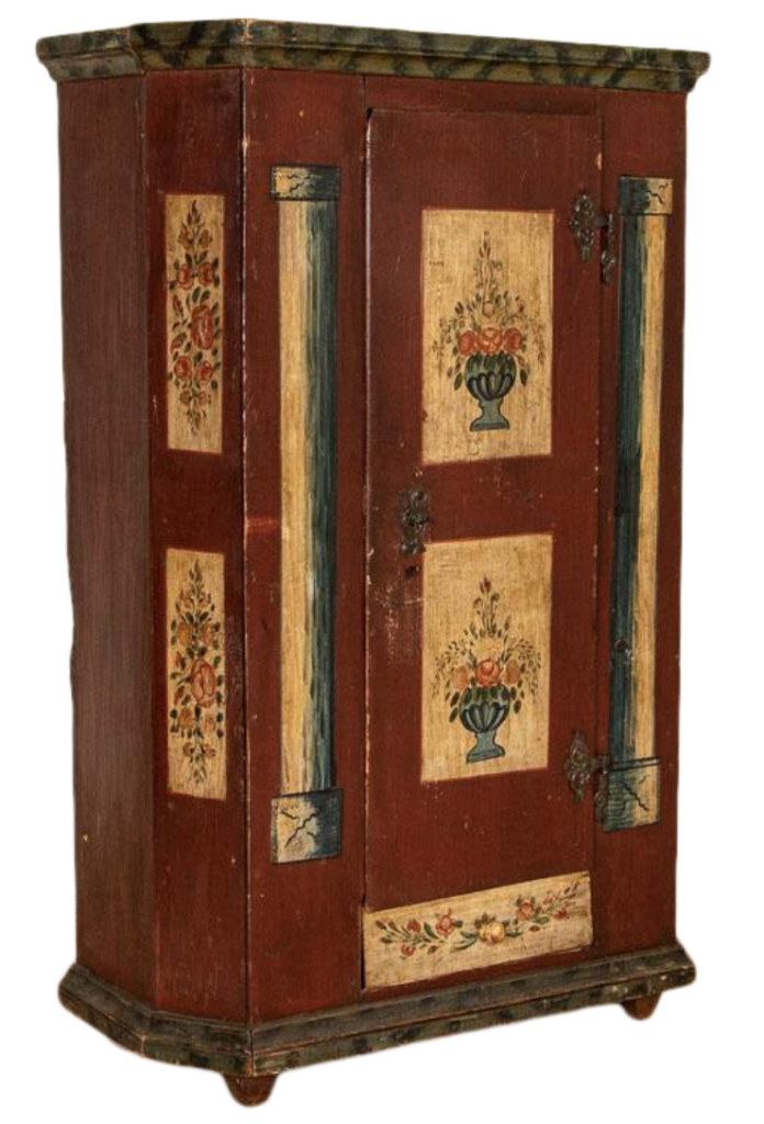Antique Painted German Cabinet on Chairish