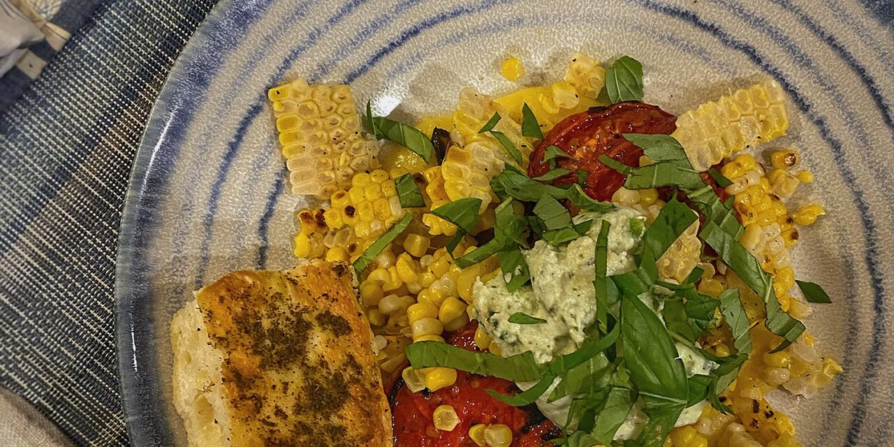 Farm to Table | Polenta with Summer Veggies & A Blueberry Tart