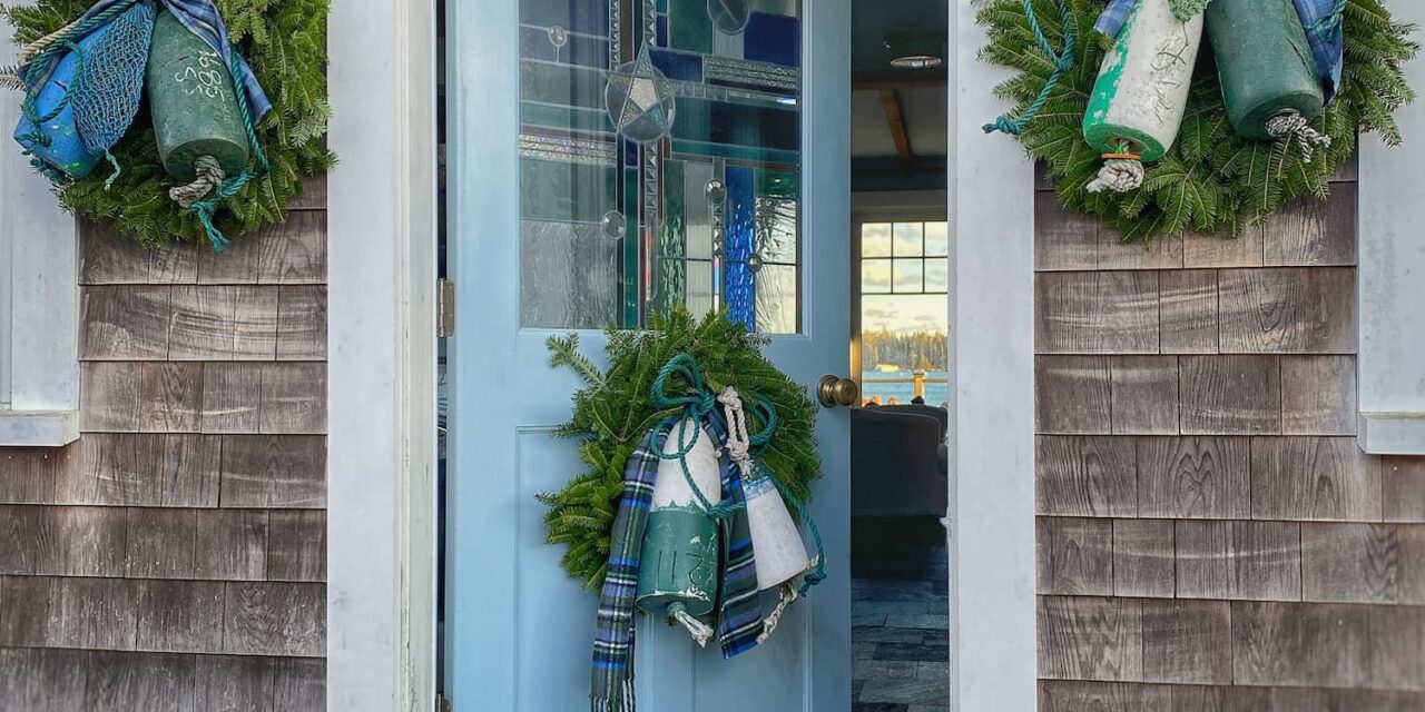 Coastal Christmas Charm | Welcoming Guests With Buoy Wreaths & a Maine-Themed Tree